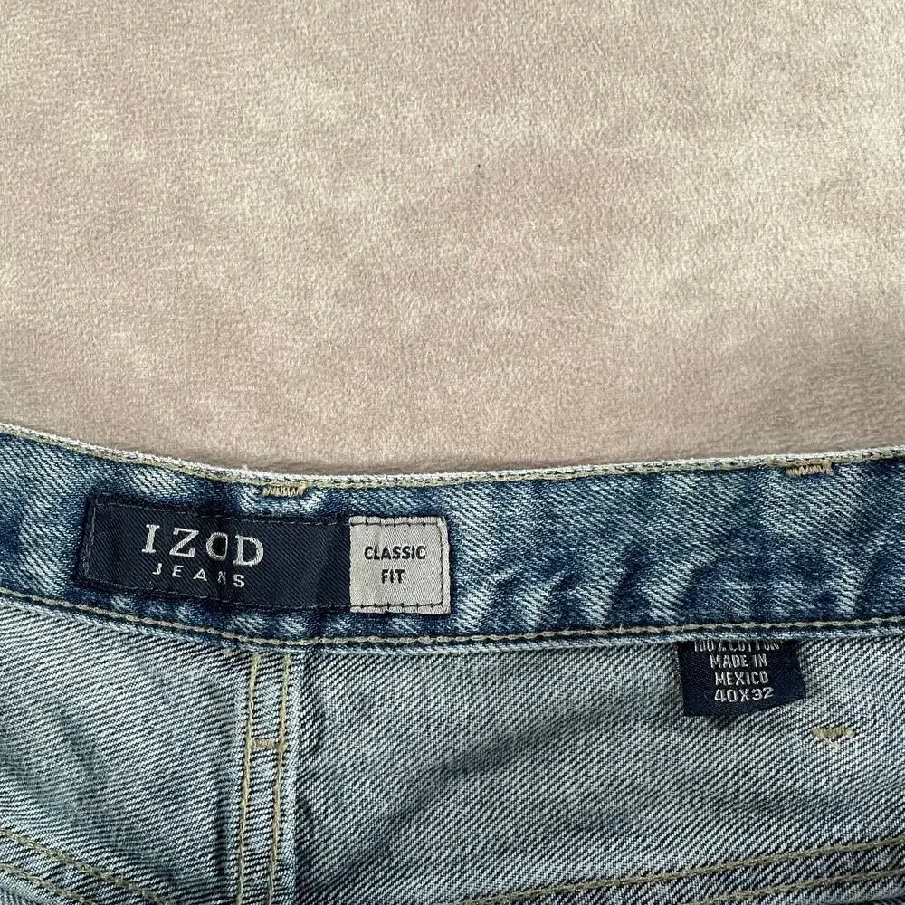 Vintage Izod Relaxed Fit Blue Denim Jeans Men’s 38x30